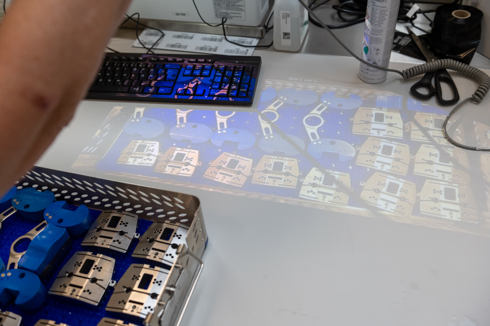Kontrolle und Dokumentation am Lichttisch